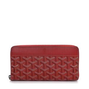 GOYARD  Goyardine Matignon Zip Around GM Wallet Red*BEAUTIFUL High-end Luxury